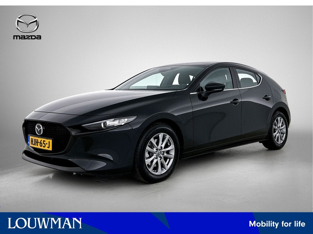 Mazda 3 2.5 e-SkyActiv-G M Hybrid 140 Prime-line | Navigatie, Auto's, Mazda, 12 maanden, Gebruikt, 4 cilinders, Zwart