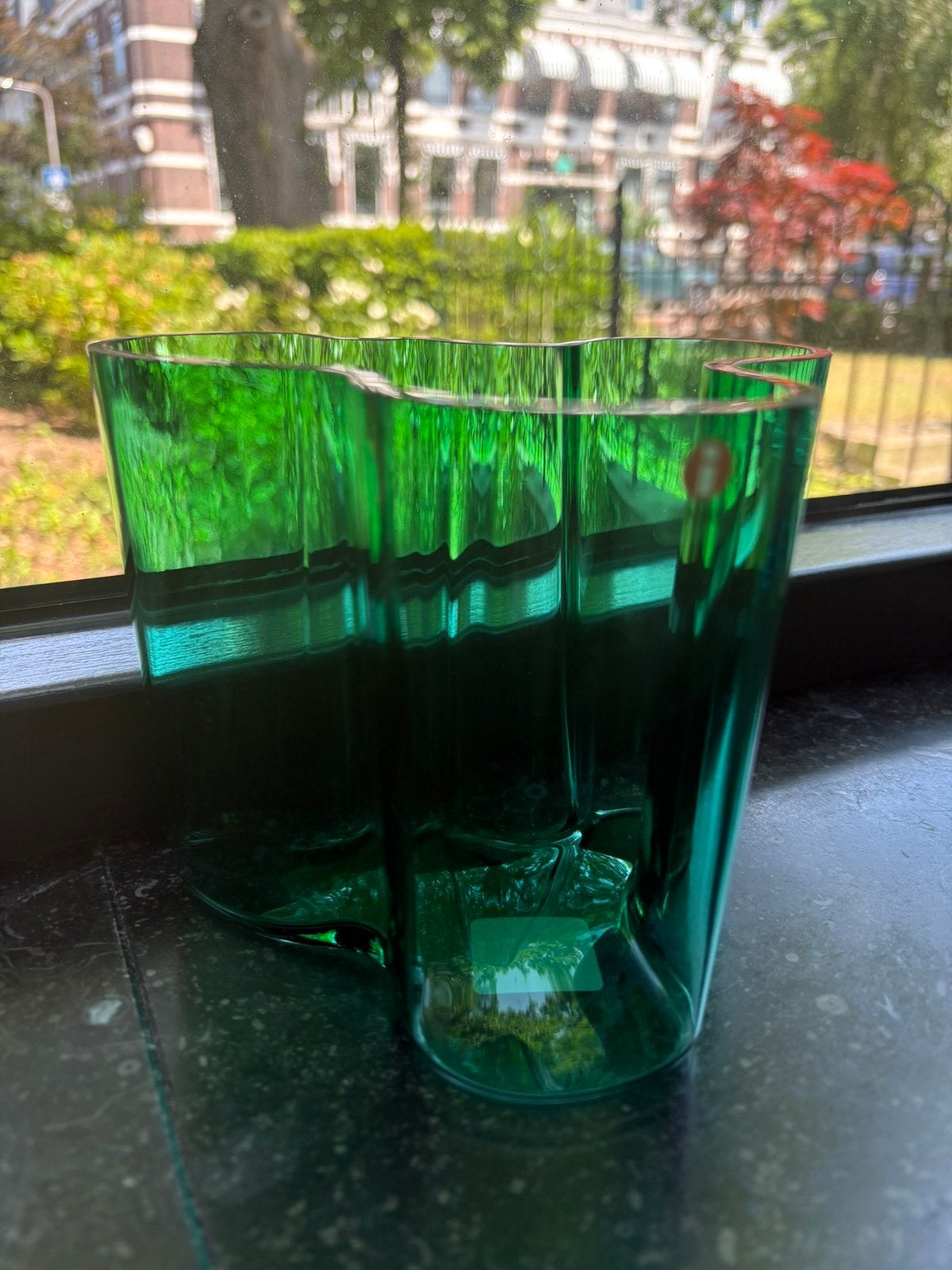 Iittala Alvar Aalto vaas 120 mm smaragd groen., Ophalen of Verzenden