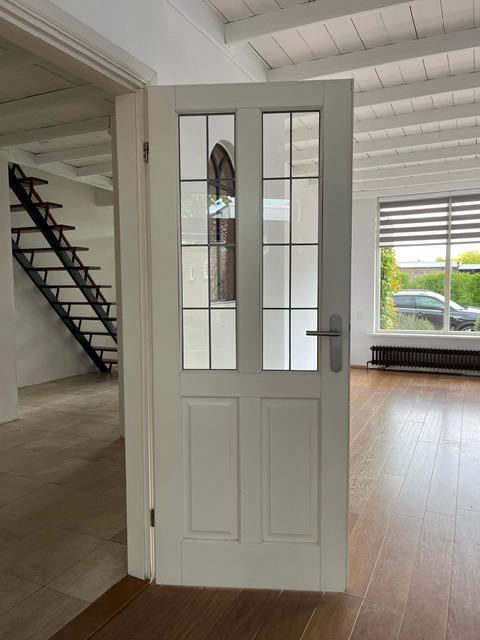 opdek  binnendeur met glas, Ophalen, Gebruikt, 80 tot 100 cm, Binnendeur