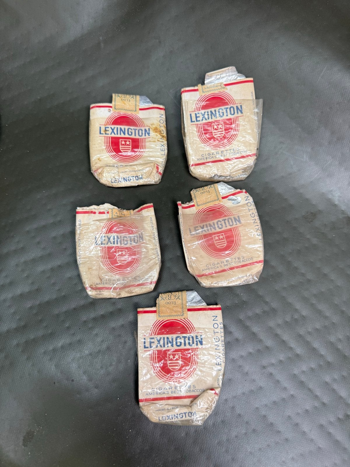 Vintage Lexington Sigarettenpakjes - Import A.J. Blok, Ophalen of Verzenden, Gebruikt, Overige typen