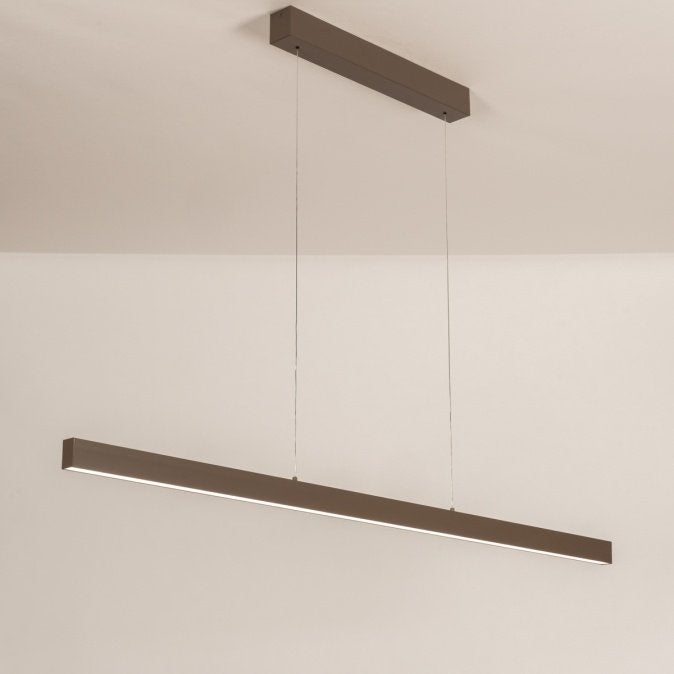 led hanglamp bruin up en down 150cm afstandsbediening lamp, Ophalen of Verzenden, Nieuw, 75 cm of meer