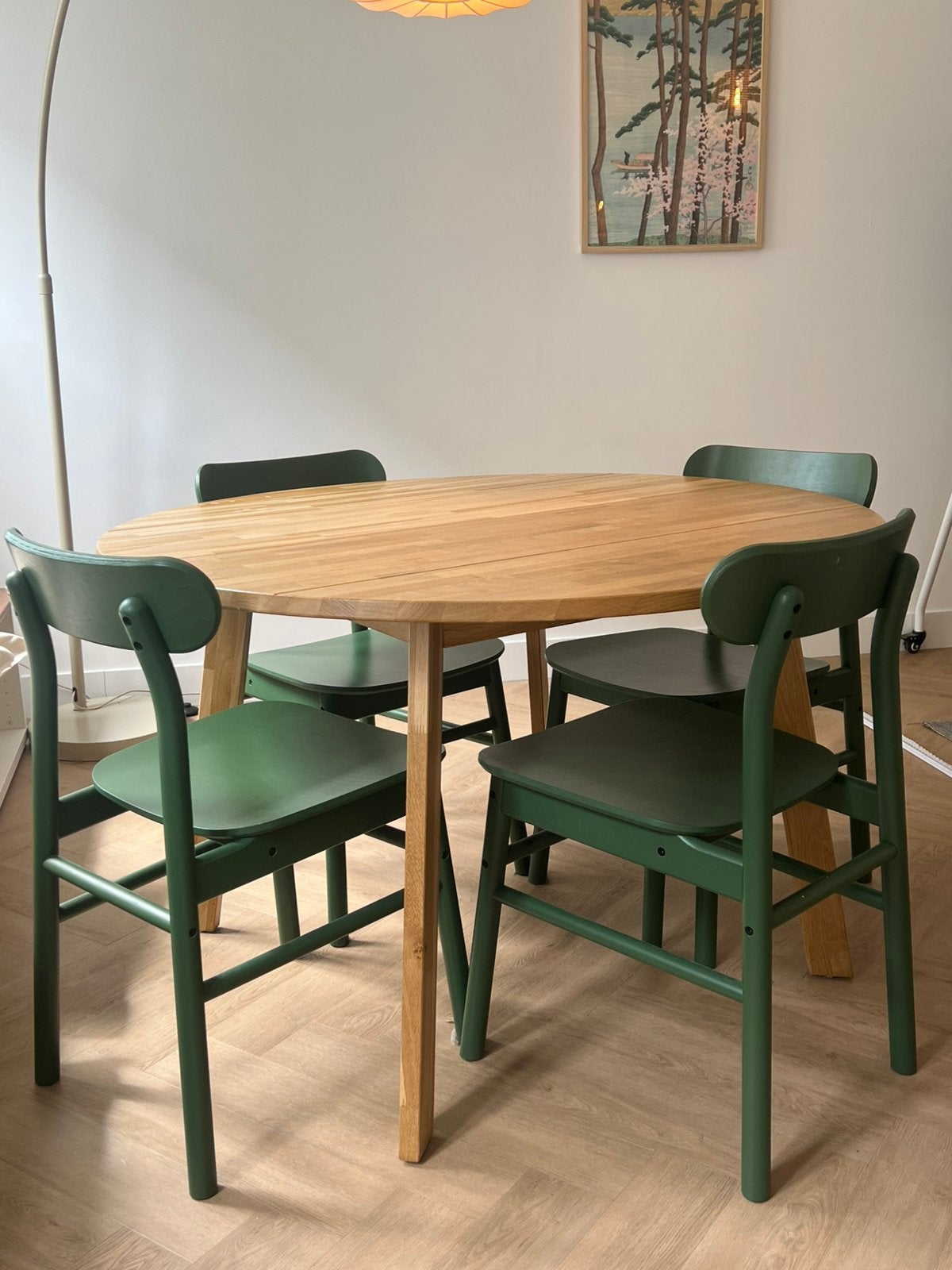 Houten eettafel, Huis en Inrichting, Tafels | Eettafels, Ophalen, 200 cm of meer, 50 tot 100 cm, Zo goed als nieuw