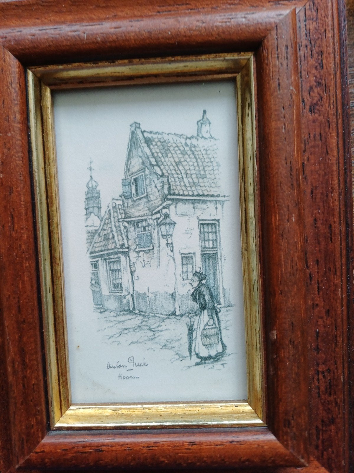 2 ingelijste pentekeningen van Anton Greef, Antiek en Kunst, Ophalen of Verzenden, Tekening, Pentekening, Ingelijst