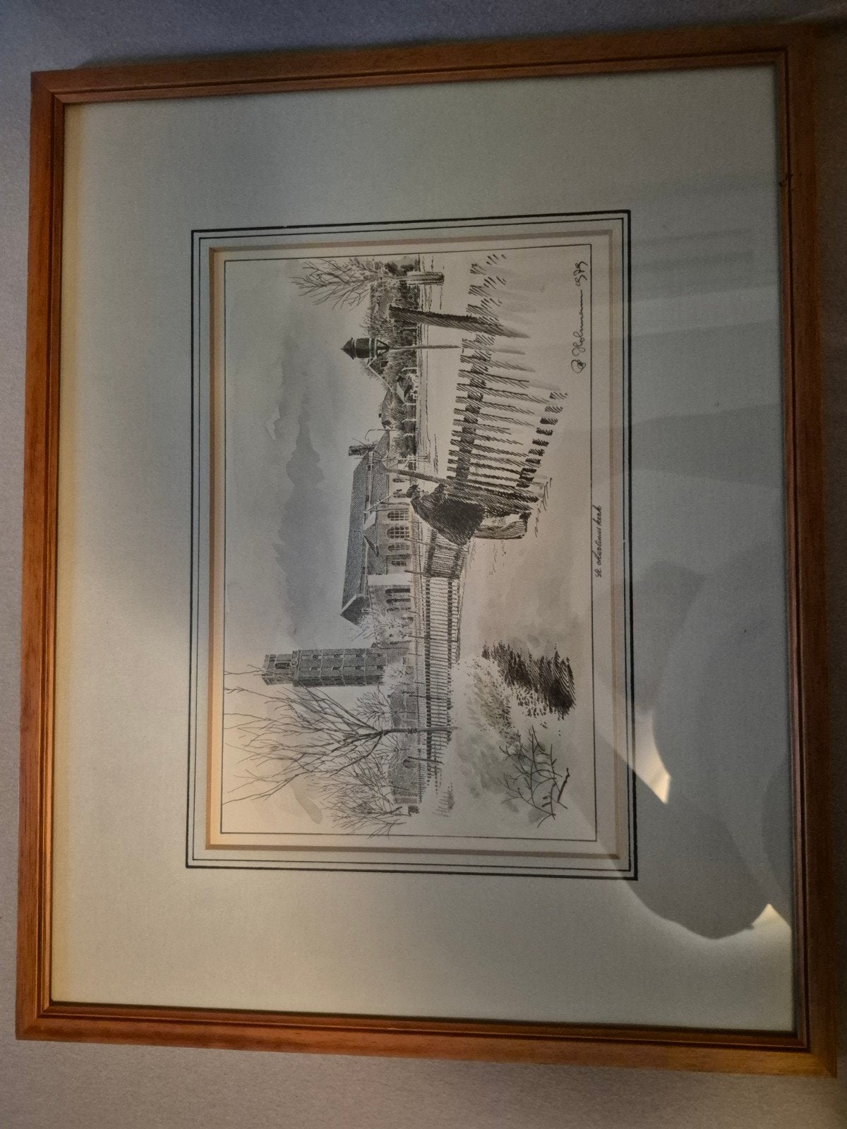 Ets van de Sint-Maartenskerk te Zaltbommel, Antiek en Kunst, Ophalen of Verzenden