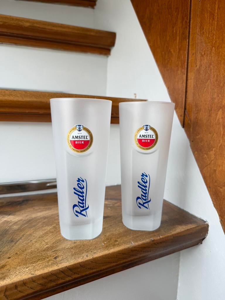 2x Amstel bier radler glas, Verzamelen, Ophalen of Verzenden, Zo goed als nieuw, Glas of Glazen, Amstel
