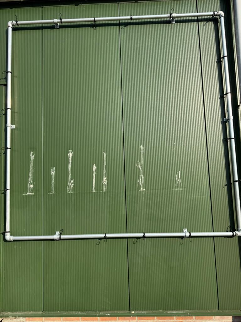Frame (alu) tbv spandoek. (2x2mtr), Ophalen, Zo goed als nieuw, Reclamebord