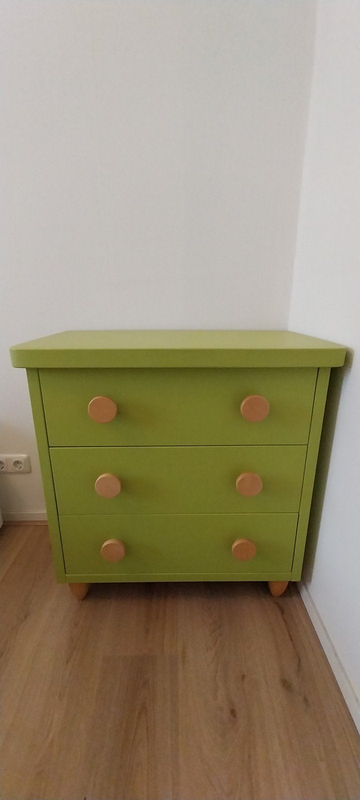 Groene Ikea ladekast met 3 laden - Gebruikt, Huis en Inrichting, Ophalen, Gebruikt, Modern, Speels, 50 tot 100 cm
