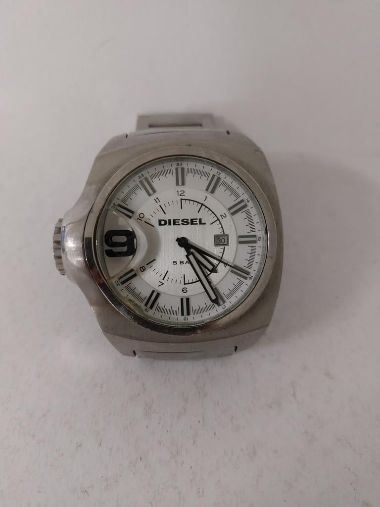 Diesel Herenhorloge - Gebruikt, Batterij & Pinnetje Nodig, Sieraden, Tassen en Uiterlijk, Staal, Gebruikt, Staal, Ophalen of Verzenden