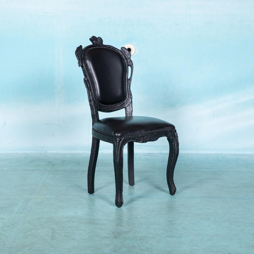 Dutch Design Smoke stoel Maarten Baas Moooi, Zwart, Zo goed als nieuw, Dutch design, Leer