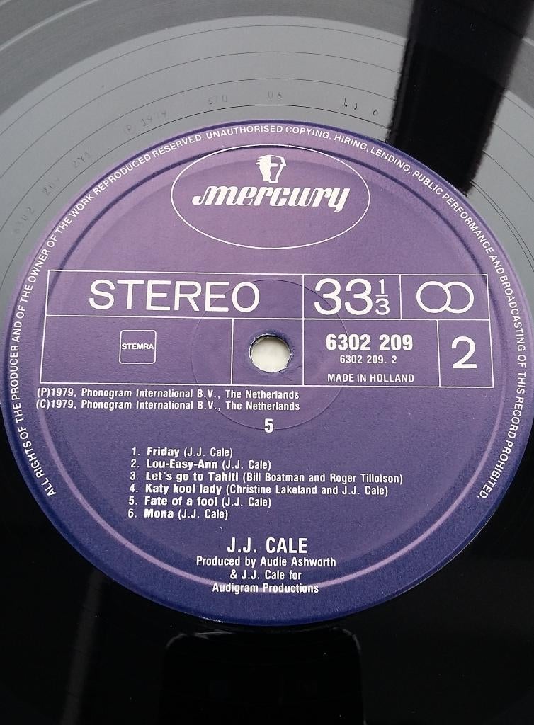 1979 Langspeelplaat Vinyl LP J.J. Cale - 5 - Mercury, Cd's en Dvd's, Vinyl | Rock, Ophalen of Verzenden, Gebruikt, Overige formaten