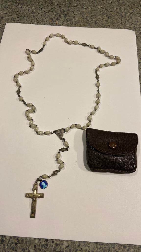Rozenkrans met etui jaren 20/30, Ophalen of Verzenden