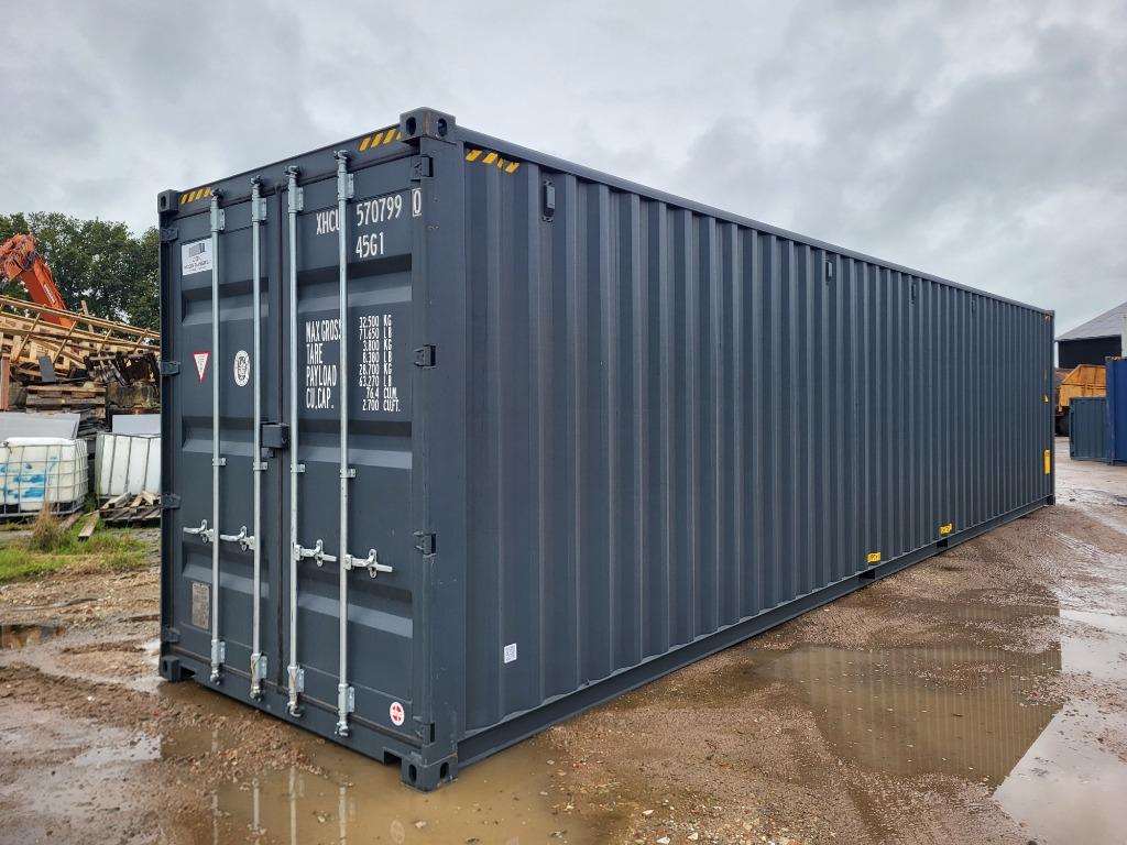 40FT HighCube zeecontainer antraciet, 12 meter, Ophalen of Verzenden