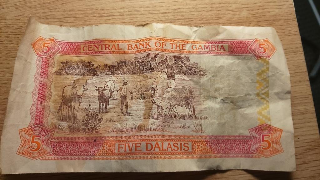 Oud biljet uit gambia, Ophalen of Verzenden, Overige landen, Los biljet