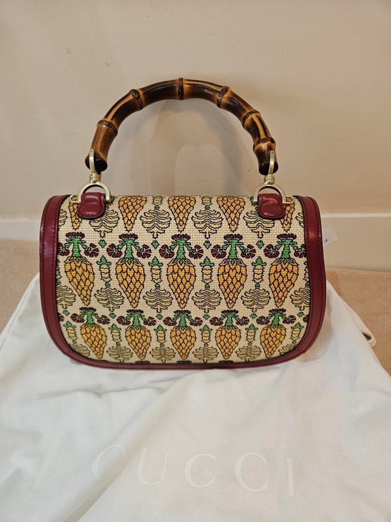 Gucci bamboo 1947, Ophalen, Zo goed als nieuw, Zwart, Handtas