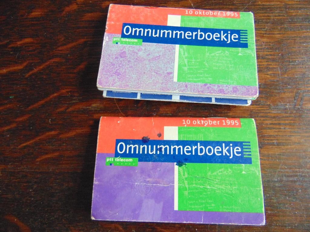 twee telefoon omnummerboekjes, Ophalen of Verzenden, Gebruikt