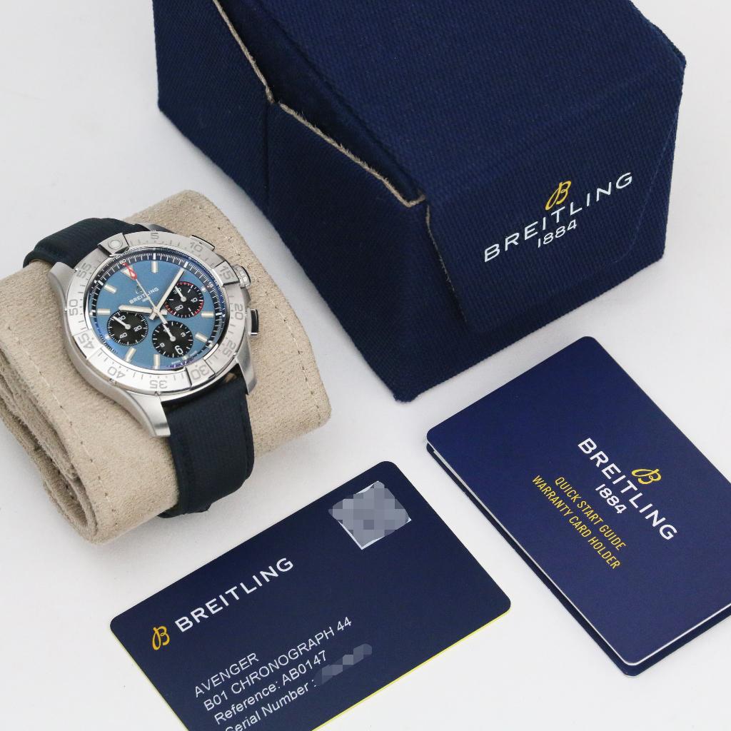 Breitling Avenger Chronograph 44 (Zeer goed/ 12-2023), Staal, Breitling, Polshorloge, Overige materialen