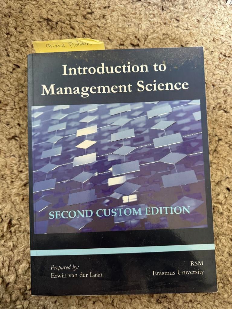 Introduction to management science, Ophalen of Verzenden, Alpha, Gelezen, WO