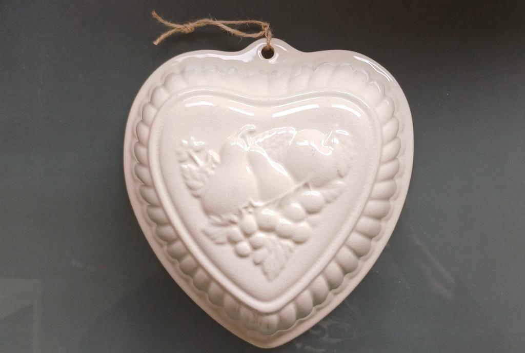 Brocante puddingvorm hart, Ophalen of Verzenden