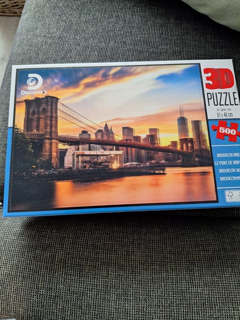 3d puzzel brooklyn bridge, Ophalen of Verzenden, 500 t/m 1500 stukjes, Nieuw, Rubik's of 3D-puzzel