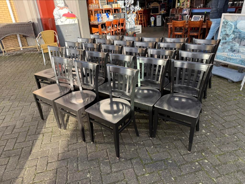 Café bar bistro thonet stoelen mancave kantine kroeg, Huis en Inrichting, Stoelen, Gebruikt, Zwart, Vijf, Zes of meer stoelen