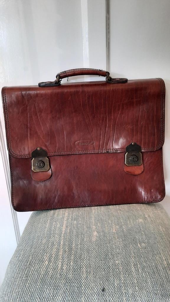 Vintage Merk Partridge Aktetas - Nooit Gebruikt!, Sieraden, Tassen en Uiterlijk, Overige merken, Bruin, Nieuw, Ophalen of Verzenden