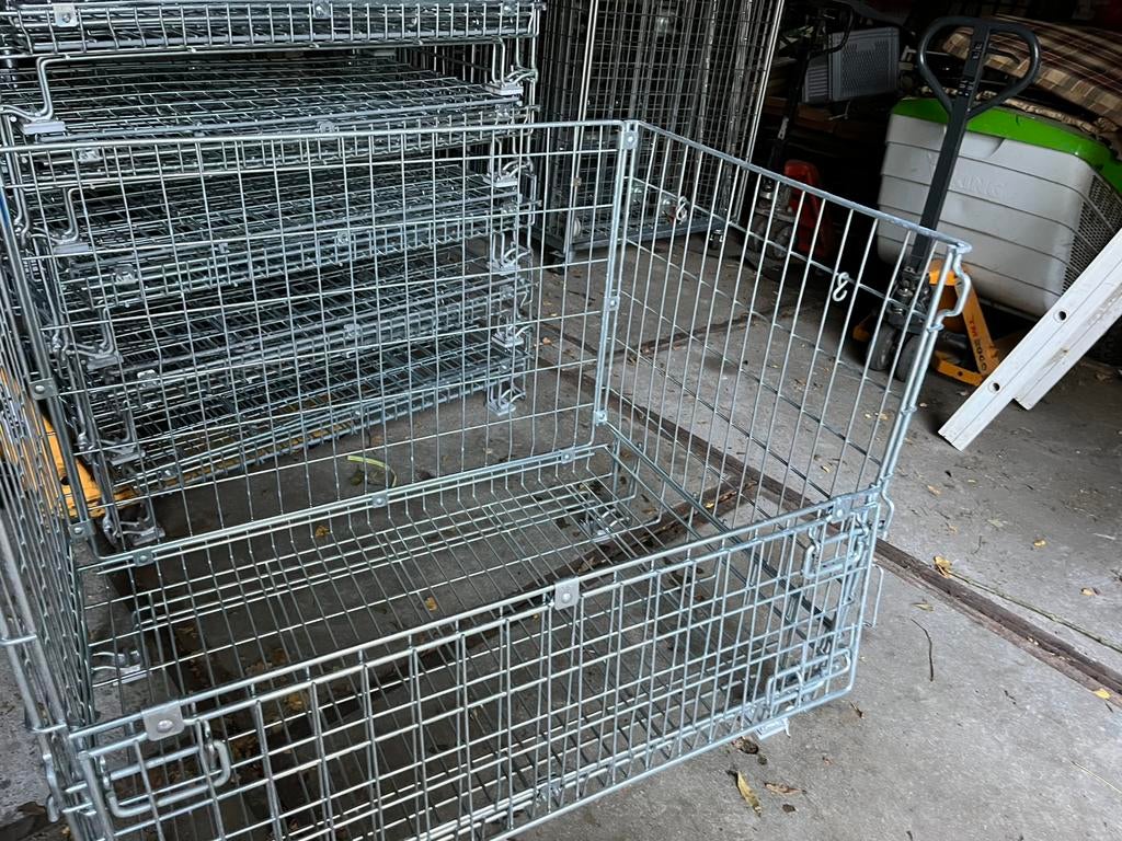 Gitterbox Vouwkratten kooi gegalvaniseerd staal 120x84- 90cm, Ophalen, Zo goed als nieuw, IJzer