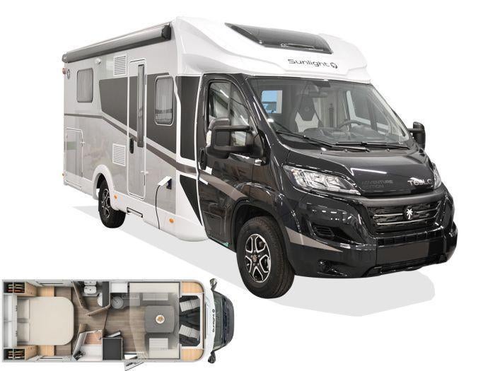 Sunlight T69 LC Adventure edition 2024 camper, Caravans en Kamperen, Campers, Automaat, Sunlight, Ringverwarming, Fiat