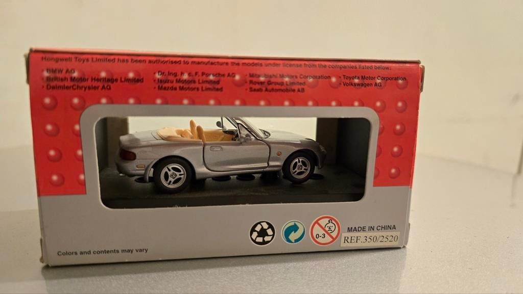 Mazda Mx5 nb zilver modelauto, Hobby en Vrije tijd, Modelauto's | 1:24, Ophalen of Verzenden