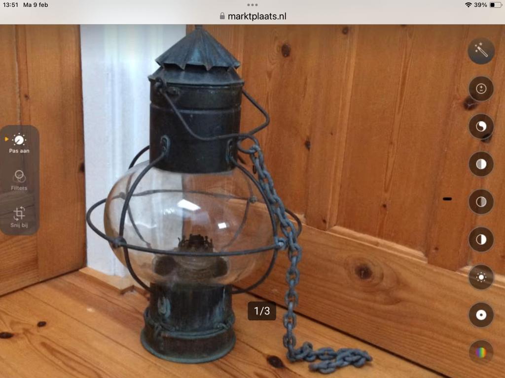 Antieke scheepslantaarn, Antiek en Kunst, Antiek | Lampen, Ophalen