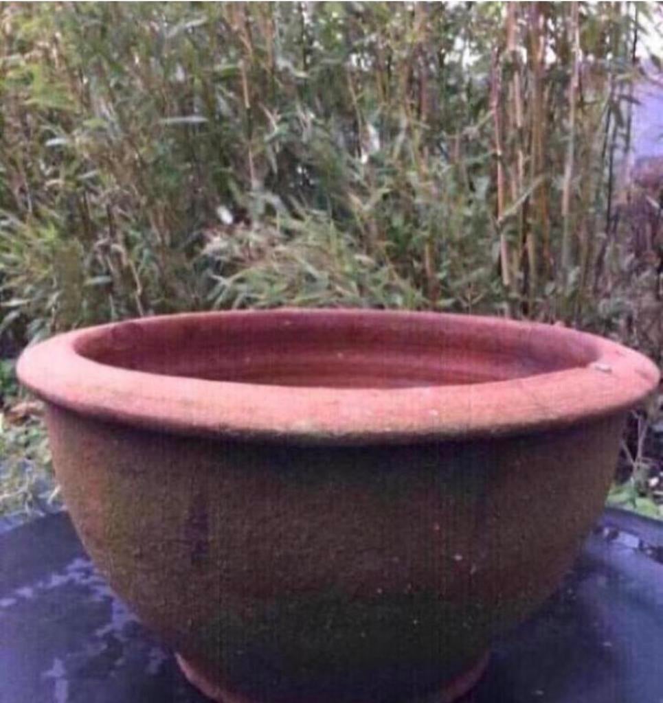 Oude Terracotta Bloempotten Hollandse & Italiaanse Stijl, 25 tot 40 cm, Gebruikt, Rond, Ophalen of Verzenden