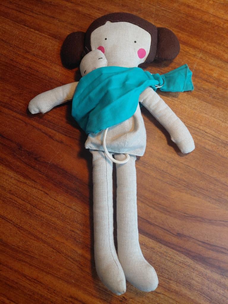 Zwangere pop Frida Tierchen, met draagdoek, borstvoeding, Ophalen of Verzenden, Nieuw, Overige typen