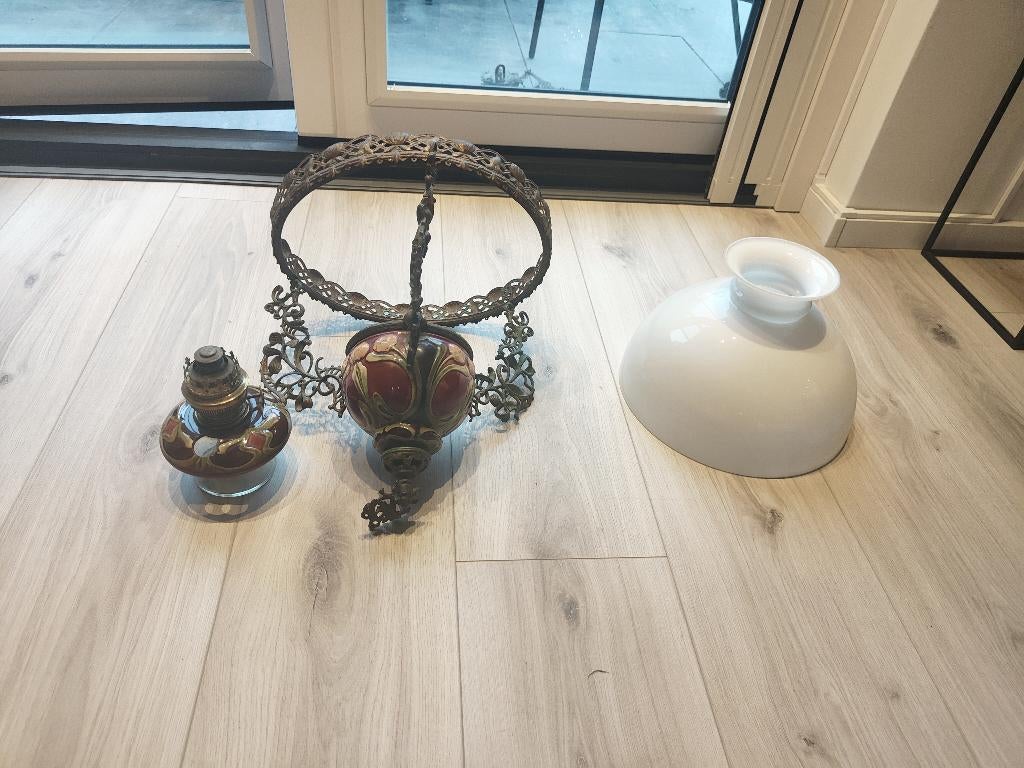 Antieke olielamp (kroonluchter), Antiek en Kunst, Ophalen