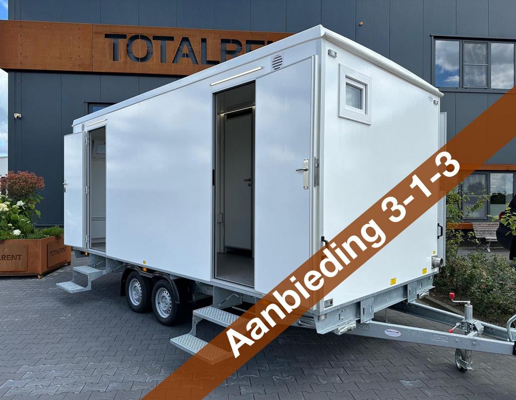 5.20 mtr 3-1-3 nieuwe wc toilet wagen, Ophalen, Zo goed als nieuw, Carnaval