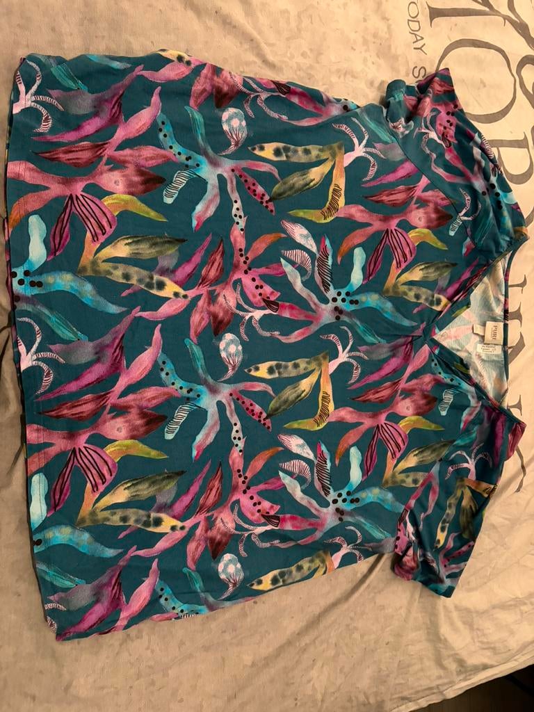 PURE by Chalou shirt maat 54/56 – kleurrijke print, Ophalen of Verzenden, Zo goed als nieuw, Maat 46/48 (XL) of groter, Blauw
