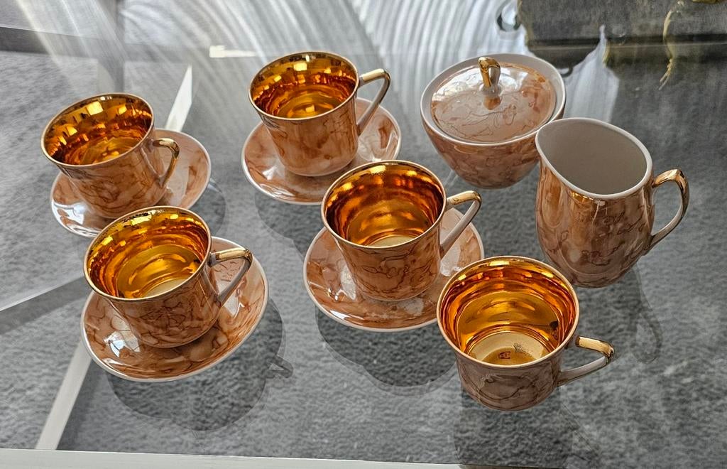 Antiek theeservies nodziez Made Poland, Antiek en Kunst, Antiek | Servies compleet, Ophalen of Verzenden