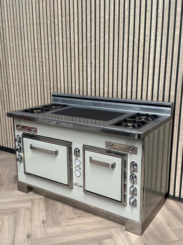luxe E-Caumartin Fornuis 150cm + Gas + Hete Lucht, Warmhoudplaat, 60 cm of meer, Ophalen of Verzenden, Gas