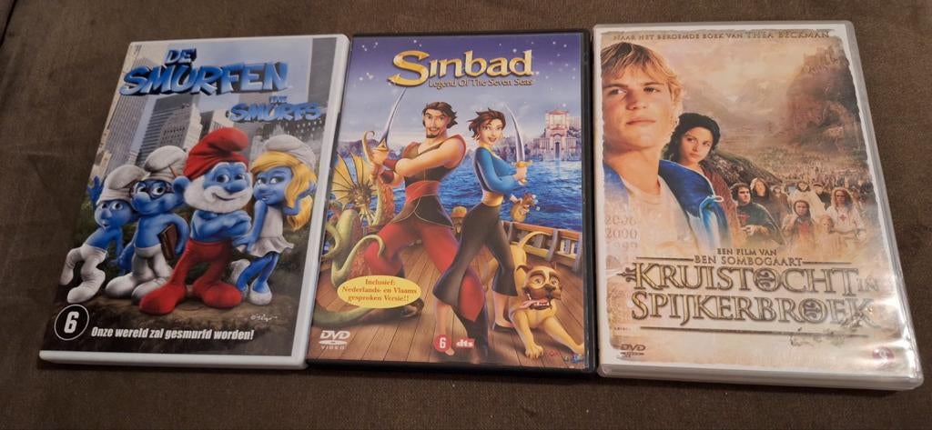 DVD Collectie: Smurfen, Sinbad, Kruistocht in Spijkerbroek, Cd's en Dvd's, Avontuur, Alle leeftijden, Boxset, Ophalen of Verzenden