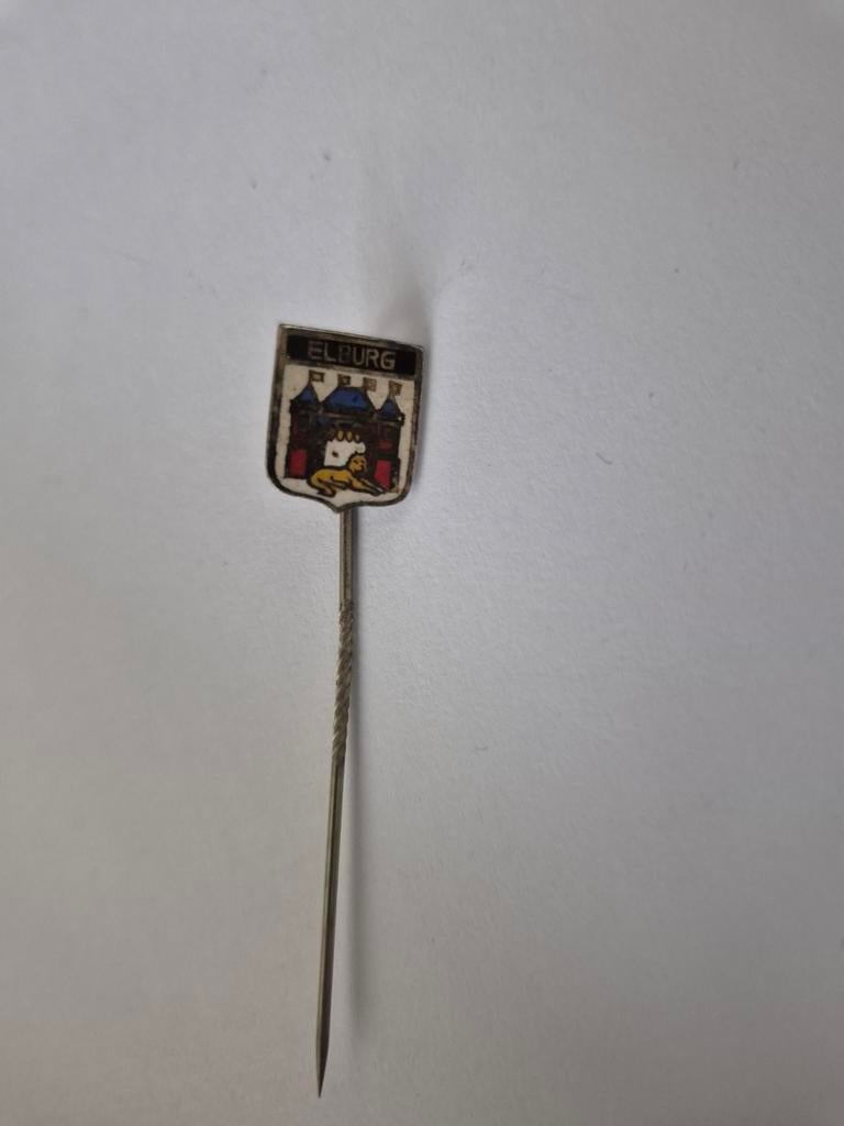 Elburg Emaille Speldje, Ophalen of Verzenden, Gebruikt, Stad of Land, Speldje of Pin