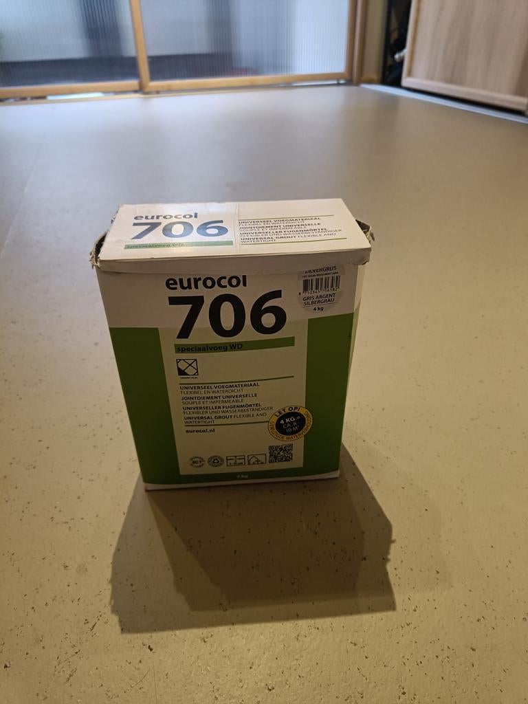 Eurocol 706 Speciaalvoeg WD - 2kg, Ophalen, 60 cm of meer, Gebruikt, Wandtegels