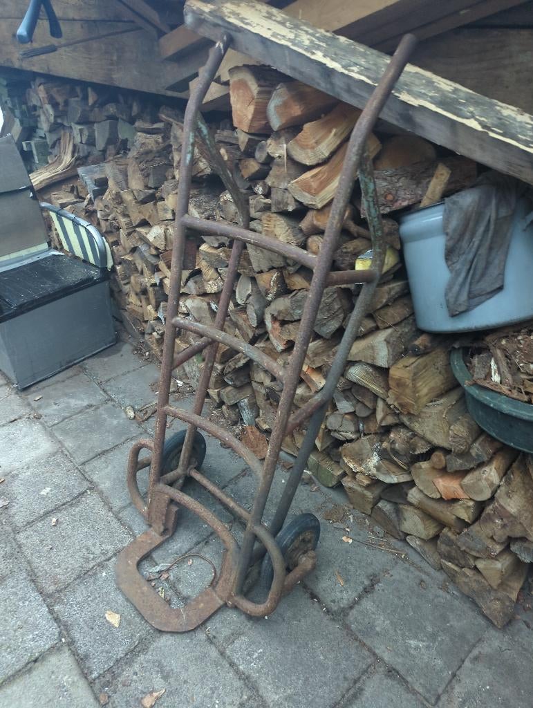 Steekwagen steekkar steek wagen antiek, 60 tot 80 liter, Ophalen of Verzenden, Gebruikt, Steekwagen