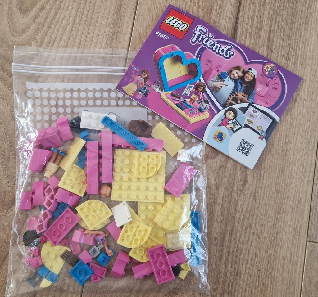 Lego Friends 41357 Olivia's hartvormige doos - Compleet, Ophalen of Verzenden, Zo goed als nieuw, Complete set, Lego
