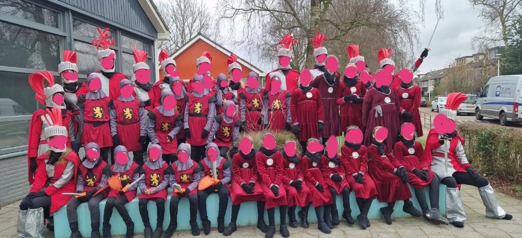 Carnavalskleding groep compleet ridders en prinses, Ophalen of Verzenden