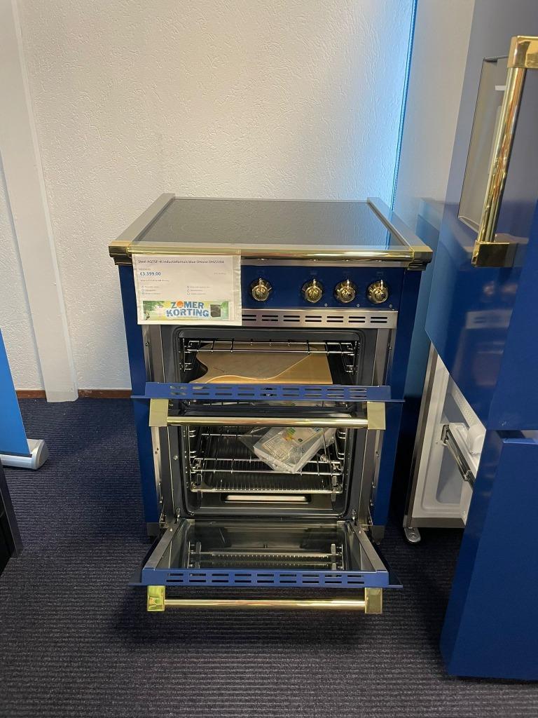 Foto 8 van STEEL Amerikaanse koelkast en inductie fornuis set blauwgoud
