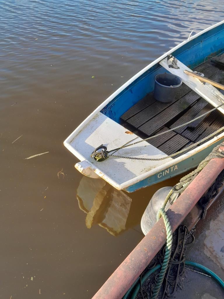 Stalen roeiboot - Schouw model - 4 meter, Ophalen