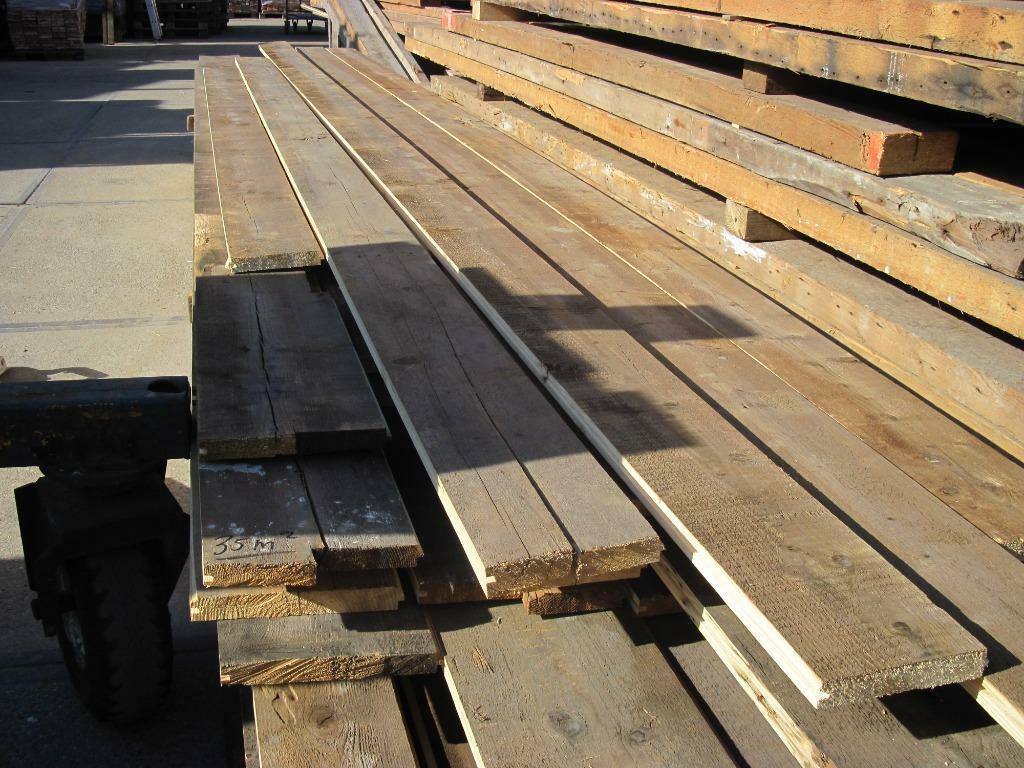 Houten vloer gebruikt oude planken grenen vloerdelen, Doe-het-zelf en Verbouw, Hout en Planken, Gebruikt, Minder dan 25 mm, Ophalen of Verzenden