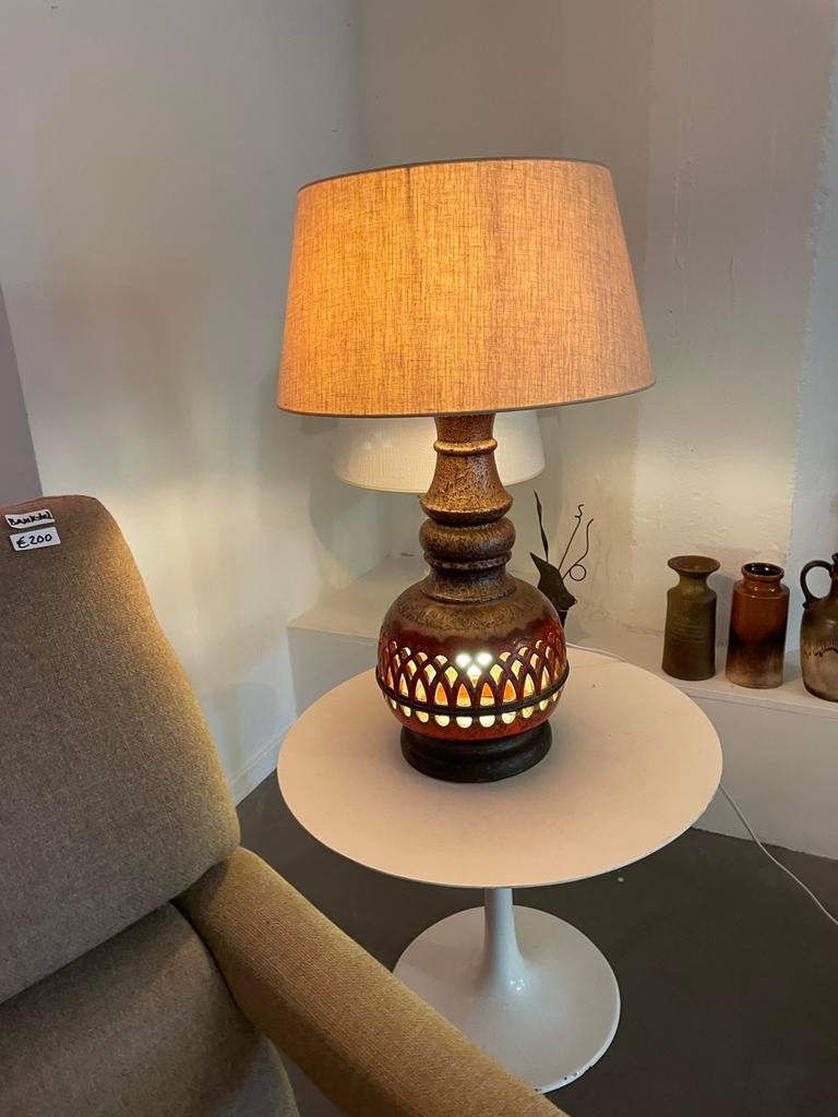 Grote west germany lamp jaren 70 74cm hoog, Ophalen, ., Zo goed als nieuw, .