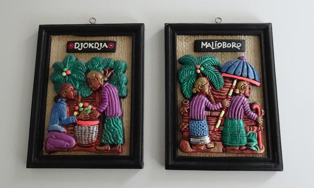 2 Handgemaakte Souvenirs uit Yogyakarta, Indonesië, Ophalen, Nieuw
