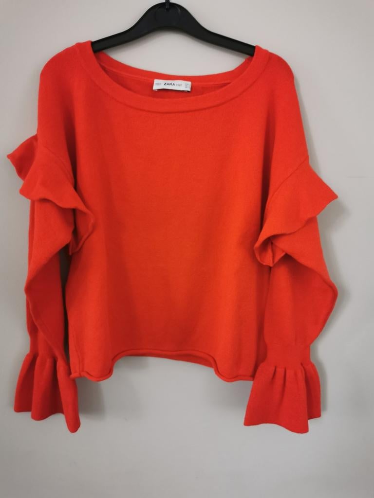 ZARA trui met volants mt. S/M, Verzenden, Zara, Nieuw, Maat 36 (S)