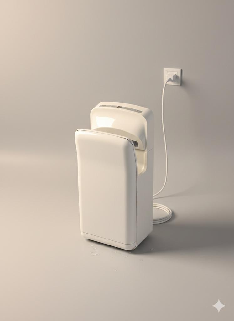 Professionele Elektrische Handdroger–Razendsnel & Hygiënisch, Ophalen, Zo goed als nieuw, Wit