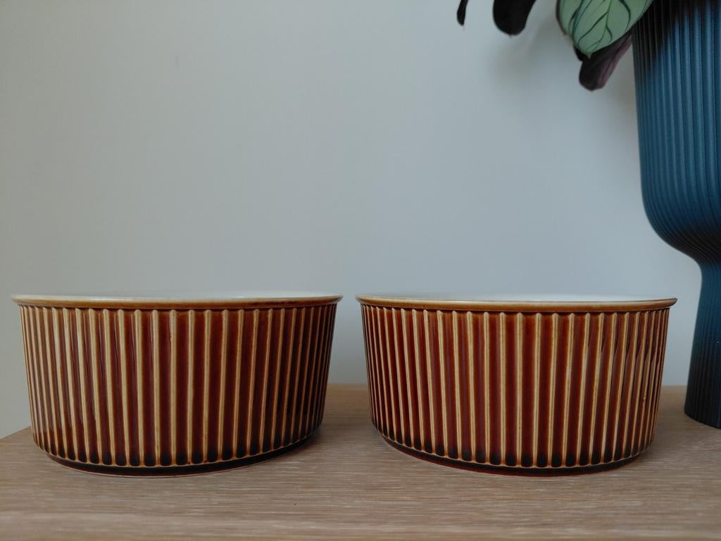 Vintage retro servies VILLEROY & BOCH ovenschaal ramekin 2x, Nieuw, Ophalen of Verzenden, Schaal of Schalen, Overige stijlen